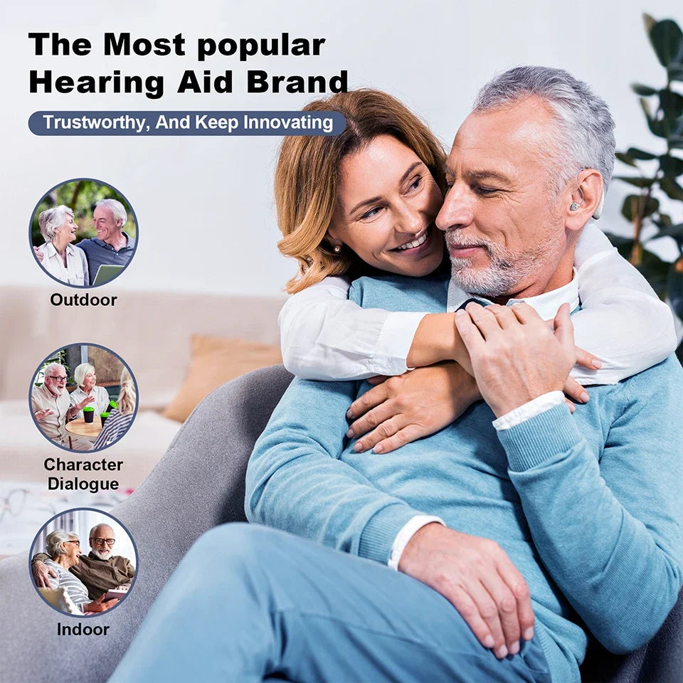 Nuevo producto auditivo, venta al por mayor, amplificador auditivo recargable BTE para adultos, audífonos invisibles digitales RIC para pérdida auditiva