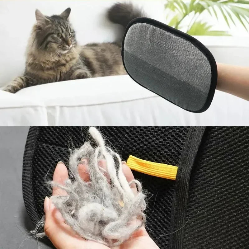 Guantes eficientes para Limpieza del cabello de mascotas, herramientas de cepillado para depilación, cepillo suave para el cuidado de perros y gatos, elimina el pelo de la alfombra del sofá