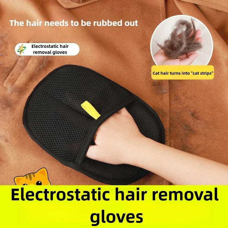 Guantes eficientes para Limpieza del cabello de mascotas, herramientas de cepillado para depilación, cepillo suave para el cuidado de perros y gatos, elimina el pelo de la alfombra del sofá