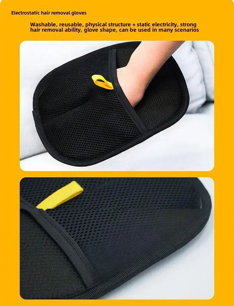 Guantes eficientes para Limpieza del cabello de mascotas, herramientas de cepillado para depilación, cepillo suave para el cuidado de perros y gatos, elimina el pelo de la alfombra del sofá